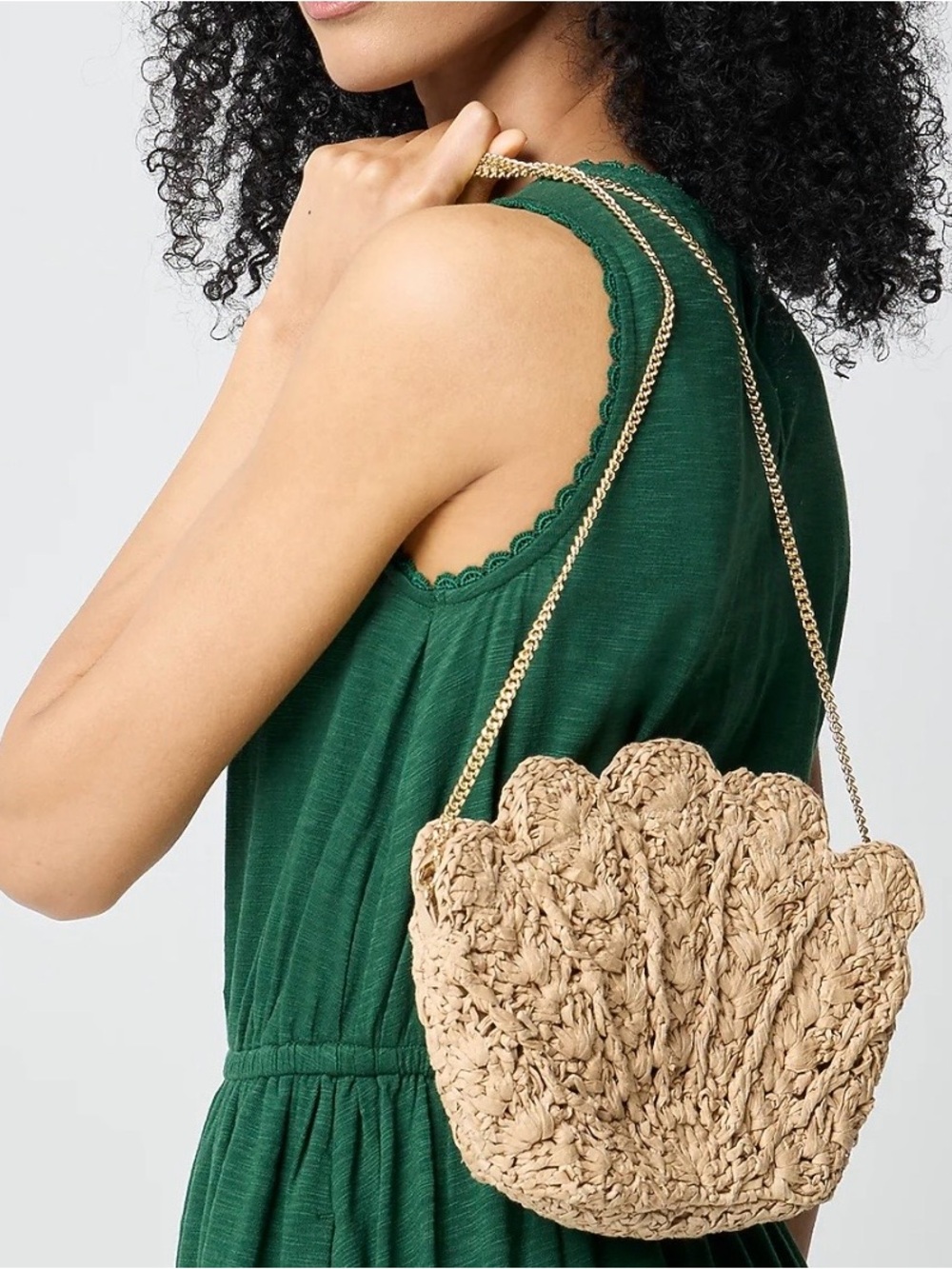 J. Crew Factory Woven Shell Clutch